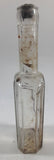 Vintage 8" Tall Clear Glass Bottle - Partial Cork