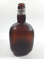 7 1/2" Tall Brandy Amber Brown Glass Bottle