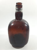 7 1/2" Tall Brandy Amber Brown Glass Bottle