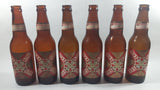 Vintage 9" Tall Lucky Lager Extra Dry Beer Amber Brown Glass Bottle Set of 6