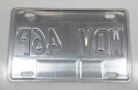 Oct. 2017 British Columbia White with Blue Letters Metal Trailer License Plate Tag WDV 46P