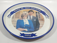 Vintage 1981 Royal Wedding Princess Diana and Prince Charles Collectible Metal Beverage Serving Tray