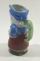 Vintage Toby Style Colonial Woman Miniature Ceramic Pottery Figurine Mug Cup Made in Japan