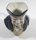 Vintage J Bull Toby Style Face Head Hand Painted Ceramic Pottery Figurine Jug Pitcher 5" Tall