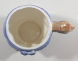 Vintage Toby Style Pirate Face Ceramic Pottery Stein Mug Cup with Pistol Gun Handle 5 1/4" Tall Made in Japan