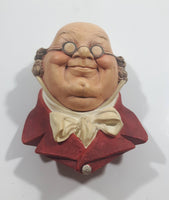 Vintage 1964 Bossons England Mr Pickwick Chalkware 3D Face Head Wall Decor