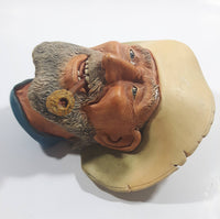 Vintage 1977 Bossons England Old Timer Chalkware 3D Face Head Wall Decor