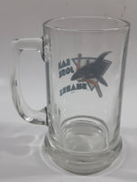 San Jose Sharks NHL Ice Hockey Team Clear 5 3/8" Glass Beer Mug Cup