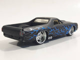 Hot Wheels G Machines '71 El Camino Black 1/50 Scale Die Cast Toy Muscle Car Vehicle with Rubber Tires - Missing the Rear Bumper