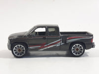 2010 Matchbox Camping Adventure 1999 Chevrolet Silverado Truck Metalflake Dark Gray Die Cast Toy Car Vehicle