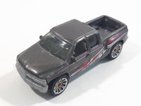 2010 Matchbox Camping Adventure 1999 Chevrolet Silverado Truck Metalflake Dark Gray Die Cast Toy Car Vehicle