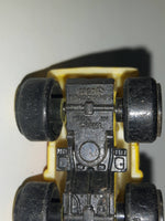 1987 Road Champs 1980s Ford Mustang Yellow Micro Mini Die Cast Toy Car Vehicle