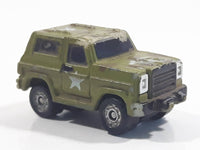 1987 Funrise Chevy Blazer Ford Bronco #18 Army Green Micro Mini Die Cast Toy Car Vehicle