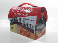 Drink Coca Cola In Bottles Take Home a Case Tin Metal Dome Top Lunch Box