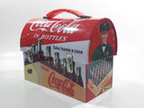 Drink Coca Cola In Bottles Take Home a Case Tin Metal Dome Top Lunch Box