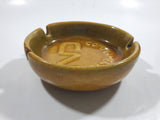 Vintage Compliments CN Rail Tan Brown Stoneware Pottery Ash Tray