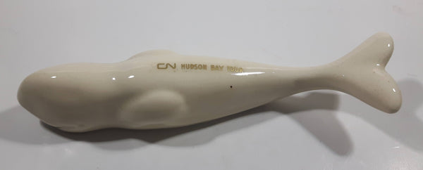 Vintage CN Hudson Bay Tour White Beluga Whale Ceramic Ornament