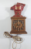 Vintage Spartus Red Water Pump Electric Clock Model 3814 - Needs Repair