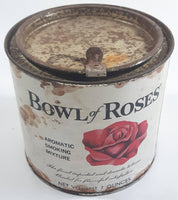 Vintage Bowl of Roses Pipe Tobacco Aromatic Smoking Mixture Tin Metal Can