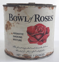 Vintage Bowl of Roses Pipe Tobacco Aromatic Smoking Mixture Tin Metal Can