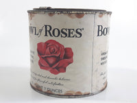 Vintage Bowl of Roses Pipe Tobacco Aromatic Smoking Mixture Tin Metal Can