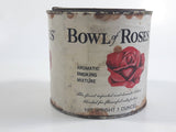 Vintage Bowl of Roses Pipe Tobacco Aromatic Smoking Mixture Tin Metal Can