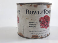 Vintage Bowl of Roses Pipe Tobacco Aromatic Smoking Mixture Tin Metal Can