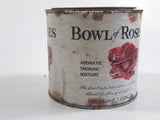 Vintage Bowl of Roses Pipe Tobacco Aromatic Smoking Mixture Tin Metal Can