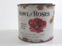 Vintage Bowl of Roses Pipe Tobacco Aromatic Smoking Mixture Tin Metal Can