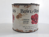 Vintage Bowl of Roses Pipe Tobacco Aromatic Smoking Mixture Tin Metal Can