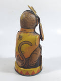 Antique 1930s J Chein Circus Monkey "Thank You" Tin Litho Metal Coin Bank - Salutes with Coin - Working - 6" Tall