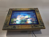Coral Reef with Swimming Dolphins, Sharks, Turtles Light Up Aquarium Animated Rotating Motion Lamp Wall Hanging 13" x 15"