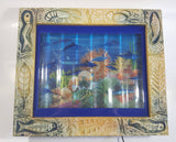 Coral Reef with Swimming Dolphins, Sharks, Turtles Light Up Aquarium Animated Rotating Motion Lamp Wall Hanging 13" x 15"