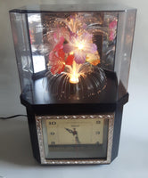 Telesonic Fiber Optic Color Changing Flower Motion Lamp Light Clock Combination