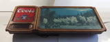 Rare Full Version Vintage 1981 Adolph Coors Beer Western Cowboy Themed Print Attachment Light Up Electric Large 38" Wide Wall Sign