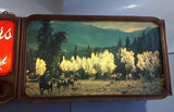 Rare Full Version Vintage 1981 Adolph Coors Beer Western Cowboy Themed Print Attachment Light Up Electric Large 38" Wide Wall Sign