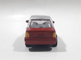 Unknown Brand CS13 Taxi Cab with "Hug Me" Bear on the Side Red and Silver Pullback Friction Motorized Die Cast Toy Car Vehicle with Opening Doors - Missing Roof Light