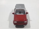 Unknown Brand CS13 Taxi Cab with "Hug Me" Bear on the Side Red and Silver Pullback Friction Motorized Die Cast Toy Car Vehicle with Opening Doors - Missing Roof Light