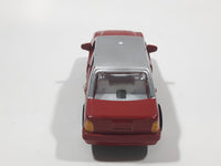 Unknown Brand CS13 Taxi Cab with "Hug Me" Bear on the Side Red and Silver Pullback Friction Motorized Die Cast Toy Car Vehicle with Opening Doors - Missing Roof Light