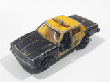 Vintage Majorette No. 240 Chevrolet Impala 444 Taxi Cab Black and Yellow 1/69 Scale Die Cast Toy Car Vehicle - Missing Doors