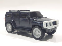 2006 McDonald's #3 Hummer Push and Go Friction Motorized Dark Blue Plastic Die Cast Toy Car Vehicle