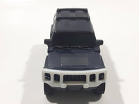 2006 McDonald's #3 Hummer Push and Go Friction Motorized Dark Blue Plastic Die Cast Toy Car Vehicle