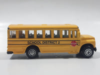 2010 Maisto Fresh Metal School District 2 School Bus Yellow Die Cast Toy Car Vehicle