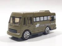 2005 Matchbox Hitch 'n Haul: Monster Movie Truck Camper Army Green Die Cast Toy Car Recreational Vehicle RV with Opening Side Door