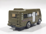 2005 Matchbox Hitch 'n Haul: Monster Movie Truck Camper Army Green Die Cast Toy Car Recreational Vehicle RV with Opening Side Door