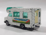 Majorette No. 224 - 259 Fourgon Camper Van "Camping Nature" 1/67 Scale White Die Cast Toy Car Vehicle with Opening Rear Door