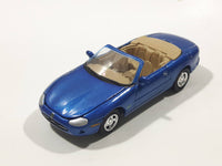 2000 Johnny Lightning Playing Mantis 237 Jaguar XK8 Convertible Blue Die Cast Toy Car Vehicle with Opening Hood