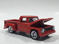2008 Greenlight Collectibles 1965 Dodge D-100 Truck Red Die Cast Toy Car Vehicle with Opening Hood