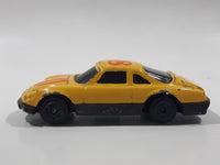 Unknown Brand #18 Yellow with Orange Die Cast Toy Car Vehicle