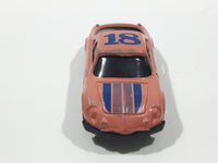 Unknown Brand #18 Pink with Dark Blue Die Cast Toy Car Vehicle